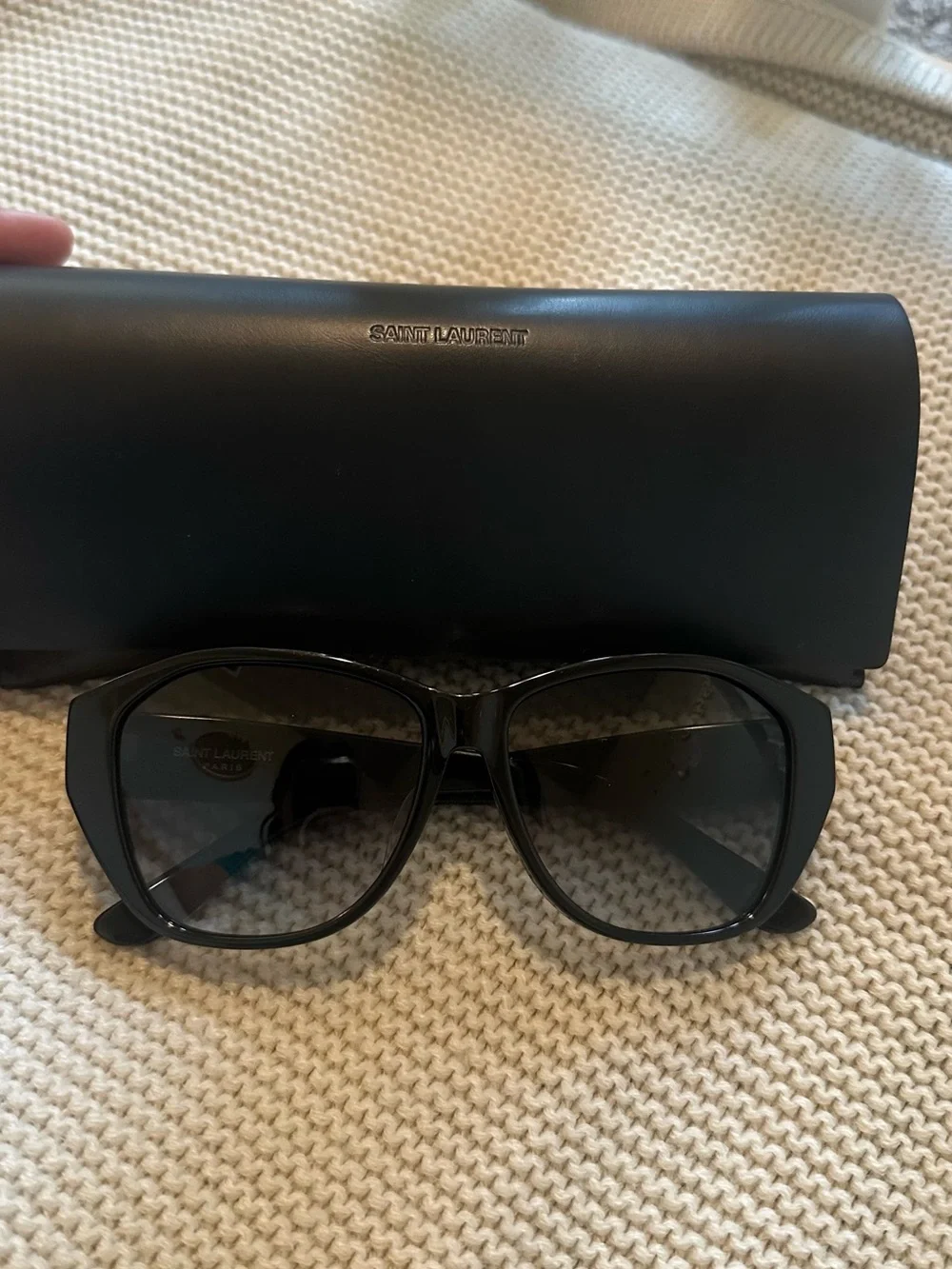 Saint Laurent Black Cat-Eye Sunglasses